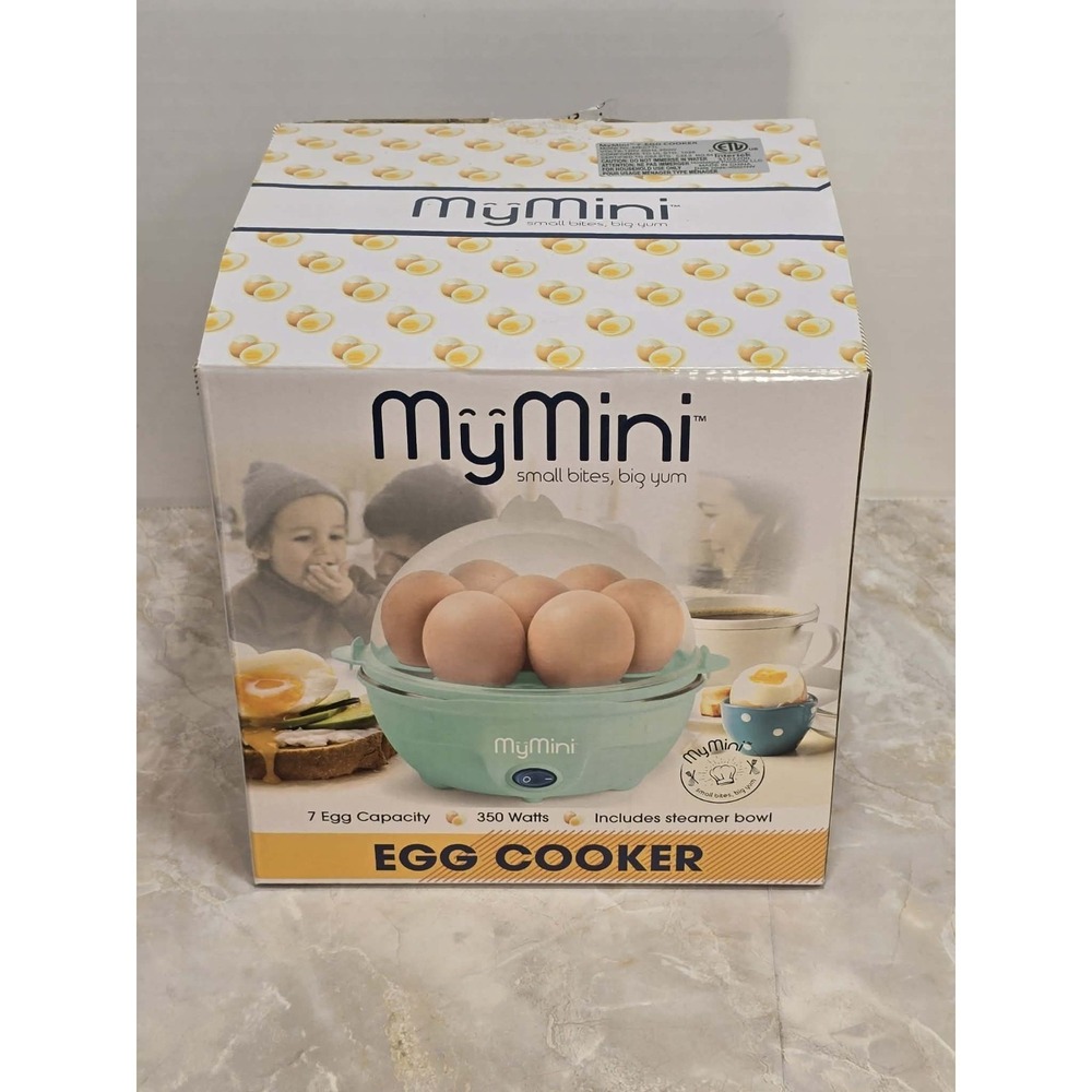 MyMini‎ Egg Cooker Teal 7 Egg Capacity Open Box Kitchen Compact 🍳🥚